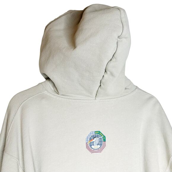 Heron Preston NWT RARE Global Collage Grey Cotton Graphic Hoodie Medium Unisex - Picture 16 of 16